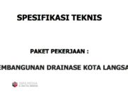 Spesifikasi Teknis Pembangunan Drainase Kota