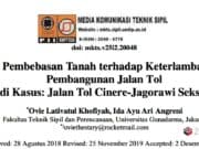Pengaruh Pembebasan Tanah Terhadap Keterlambatan Proyek Pembangunan Jalan Tol