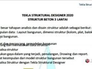Tekla Struktural Designer 2020 Struktur Beton 3 Lantai