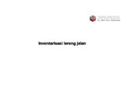 Inventarisasi Lereng Jalan