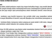 SPESIFIKASI JEMBATAN BAILEY