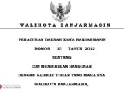 PERATURAN DAERAH KOTA BANJARMASIN TENTANG IZIN MENDIRIKAN BANGUNAN
