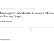 Faktor yang Mempengaruhi Keberhasilan Penerapan Teknologi Bidang Jalan dengan Kontrak Rancang Bangun