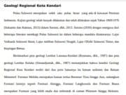 Geologi Regional Kota Kendari