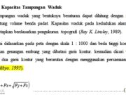 Perhitungan Kapasitas Tampungan Waduk