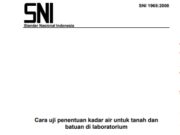 Cara uji penentuan kadar air untuk tanah dan batuan di laboratorium