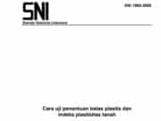 Cara uji penentuan batas plastis dan indeks plastisitas tanah