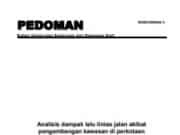 Analisa Dampak Lalu Lintas Jalan Akibat Pengembangan Kawasan di Perkotaan