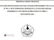 ANALISIS SISTEM EKSITASI PADA GENERATOR SINKRON TIGA FASA 67 MVA DI PT INDONESIA POWER PLTA PANGLIMA BESAR SOEDIRMAN UNIT BISNIS PEMBANGKITAN MRICA