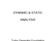 DYNAMIC & STATIC ANALYSIS_Turbo Generator Foundation