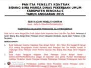 BERITA ACARA PENELITI KONTRAK