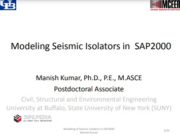 Modeling Seismic Isolator in Sap2000
