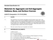 Stadard Specification for Materials For Aggregate and Soil-Aggregate Subbase, Base, and Surface Courses