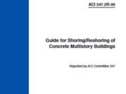 Guide for Shoring/Reshoring of Concrete Multistory Buildings