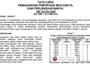 TATA CARA PEMASANGAN PERPIPAAN BESI DAKTIL DAN PERLENGKAPANNYA.