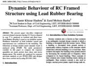 Dynamic Behaviour of RC Framed Structure using Lead Rubber Bearing