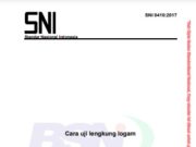 SNI Cara Uji Lengkung Logam