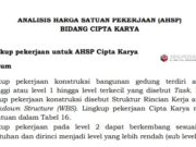 ANALISIS HARGA SATUAN PEKERJAAN (AHSP) BIDANG CIPTA KARYA