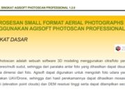 TUTORIAL SINGKAT AGISOFT PHOTOSCAN PROFESSIONAL 1.2.0