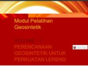 Perencanaan Goesintetik untuk Perkuatan Lereng