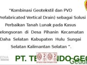 Kombinasi Geotekstil dan PVD