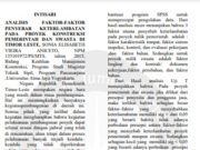 ANALISIS FAKTOR-FAKTOR PENYEBAB KETERLAMBATAN PADA PROYEK KONSTRUKSI PEMERINTAH DAN SWASTA