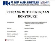 RENCANA MUTU PEKERJAAN KONSTRUKSI