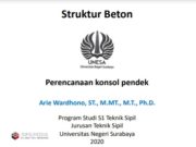 Perencanaan konsol pendek