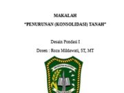PENURUNAN (KONSOLIDASI) TANAH