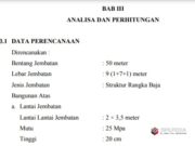 ANALISA DAN PERHITUNGAN JEMBATAN RANGKA BAJA