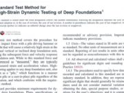 Standard Test Method For High- Strain Dynamic Testing Of Deep Foundations