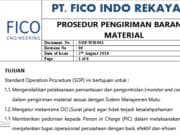 PROSEDUR PENGIRIMAN BARANG/ MATERIAL