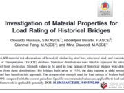 Investigation of Material Properties for Load Rating of Historical Bridges