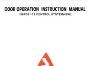 Door Operation Instruction Manual NSFC01-01Control System (4SW)