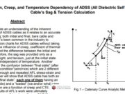 Stress-Strain, Creep, and Temperature Dependency of ADSS (All Dielectric Self Supporting) Cable’s Sag & Tension Calculation