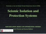 Seismic Isolation and Protection Systems