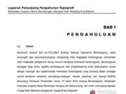 Laporan Penunjang Pengukuran Topografi Pekerjaan Inspeksi Besar Bendungan
