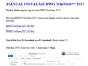 MANUAL INSTALASI DWG TrueView™ 2017