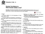 Standard Test Method For Water-Soluble Sulfate in Soil