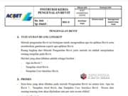 INSTRUKSI KERJA PENGENALAN REVIT