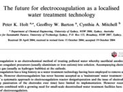 The future for electrocoagulation as a localised water treatment technology