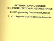 International Course On Computational Geotechnics