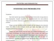 Statistika dan Probabilitas