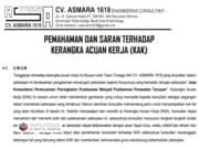PEMAHAMAN DAN SARAN TERHADAP KERANGKA ACUAN KERJA (KAK)