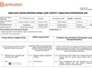ANALISIS KESELAMATAN KERJA (JOB SAFETY ANALYSIS)/PROSEDUR JSA