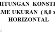 PERHITUNGAN KONSTRUKSI REKLAME UKURAN ( 8,0 x 4,0 ) M2 HORIZONTAL
