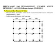 PERENCANAAN DAN PENGANALISISAN STRUKTUR KOLOM PENDEK DAN LANGSING (dengan bantuan ETABS 2015)