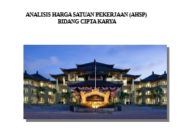 ANALISIS HARGA SATUAN PEKERJAAN (AHSP) BIDANG CIPTA KARYA