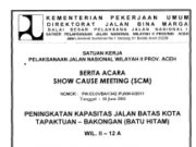Berita Acara Show Cause Meeting (SCM)