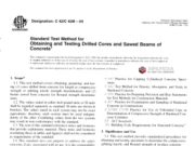 Standard Test Method For Optaining and Testing Drilled Cores and Sawed Beams of Concrete